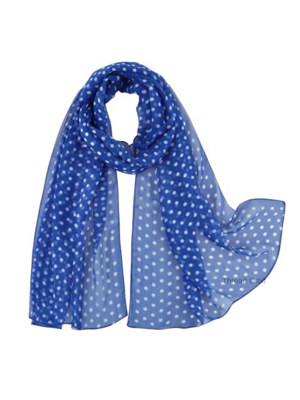 Chiffon Polka Dot Scarf Sheer Lightweight 50s Vintage Neck Wrap